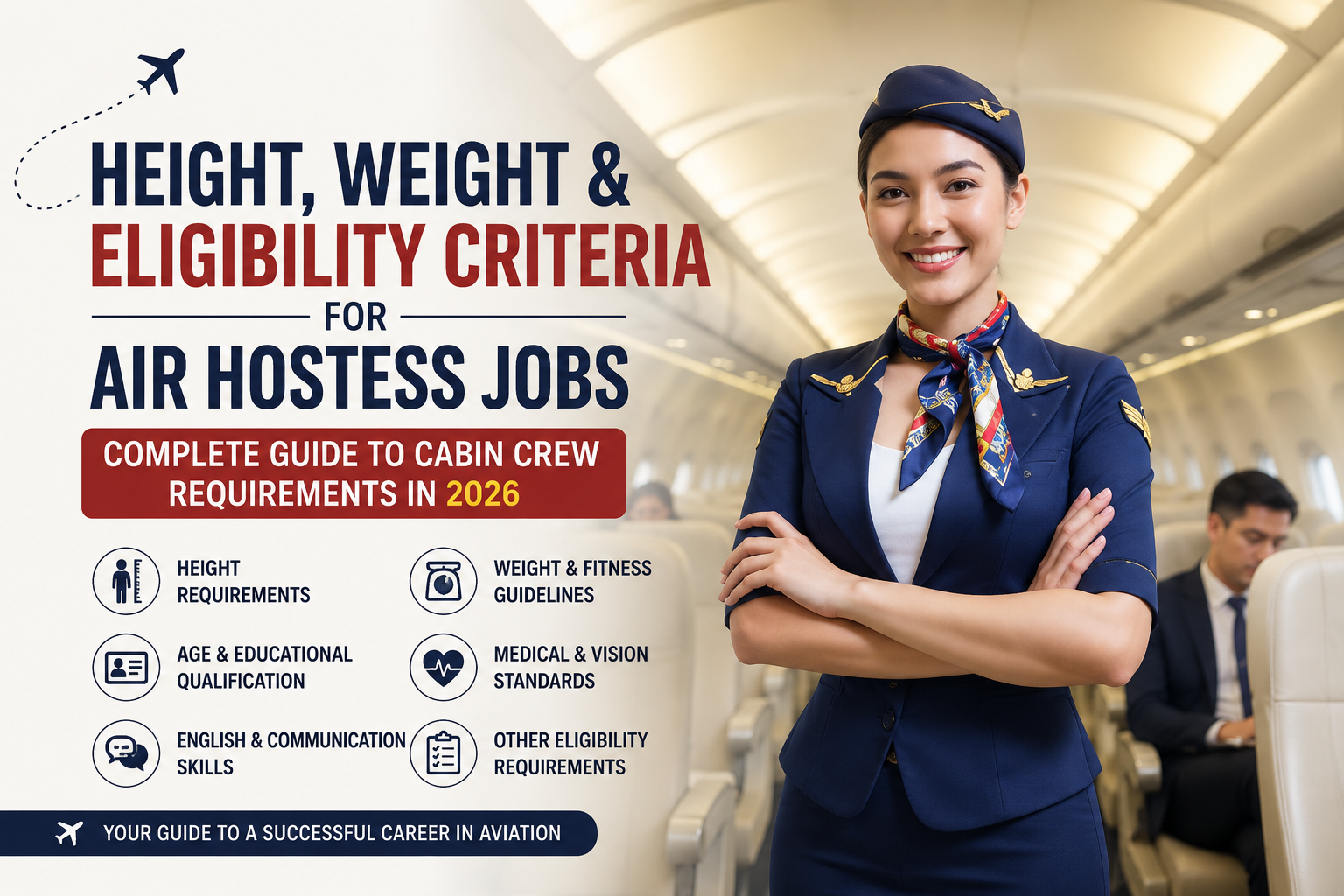 Height, Weight & Eligibility Criteria for Air Hostess Jobs: Complete Guide to Cabin Crew Requirements in 2026